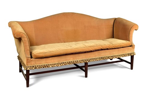 Lot 374 - A George III mahogany framed sofa