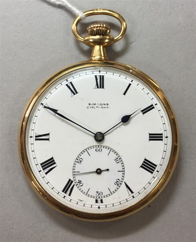 Lot 172 - Stauffer & Co - an 18ct gold open faced dress pocket watch