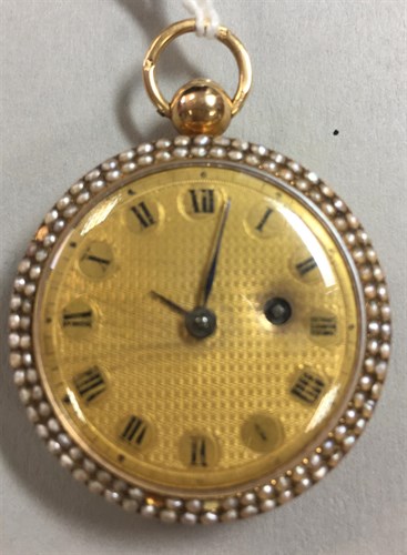 Lot 152 - An unsigned continental open faced pocket watch