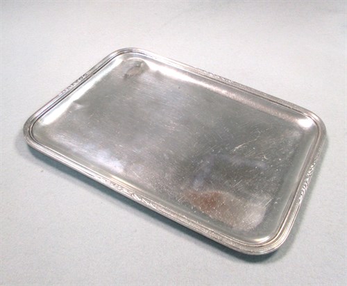 Lot 2 - A George V silver dressing table tray made for Cartier