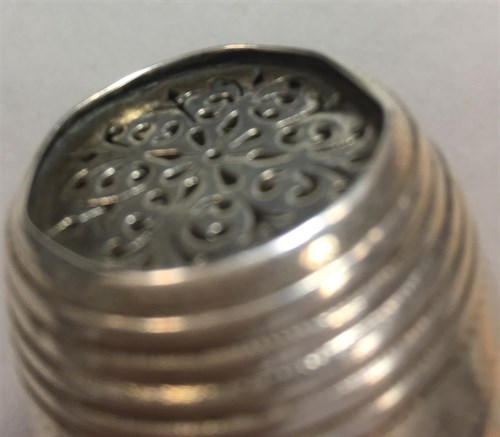 Lot 31 - A Victorian silver barrel shaped novelty pepper caster
