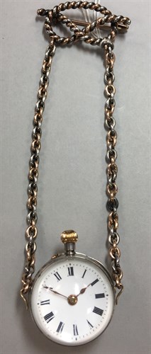 Lot 150 - An unsigned skeleton ball pendant watch
