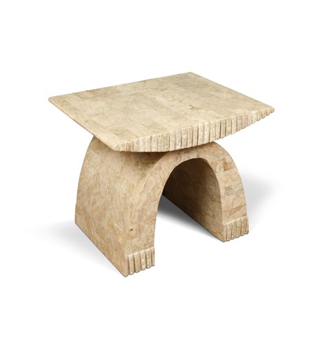 Lot 405 - A 20th century fossil clad coffee table, to a...