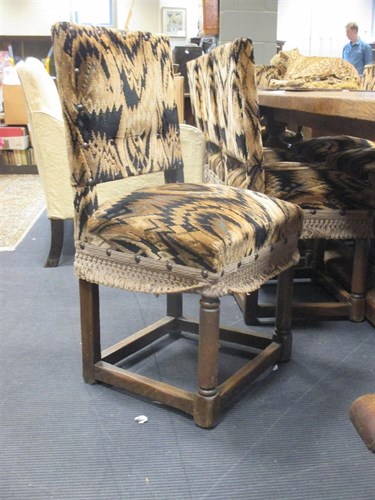 Lot 340 - A set of ten oak framed dining chairs (10)
