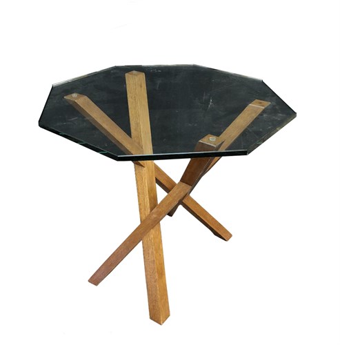 Lot 296 - A 20th century glass top occasional table