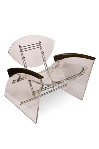 Lot 292 - In the manner of Charles Hollis Jones (American, born 1945), a lucite lounge chair