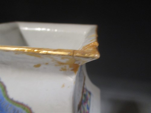 Lot 48 - A 19th century square section Chinese vase...
