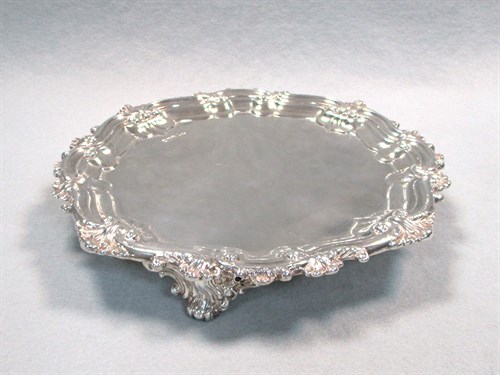 Lot 64 - A Victorian silver waiter