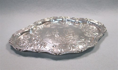 Lot 65 - An Edward VII silver dressing table tray