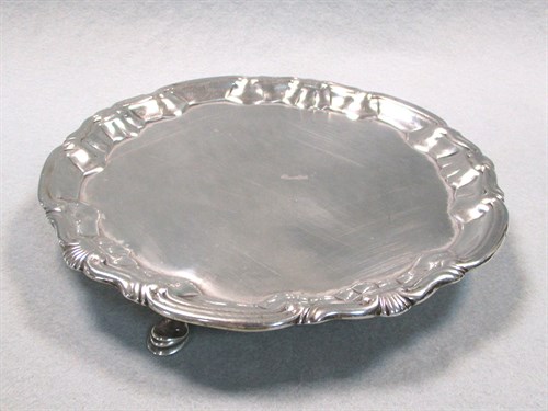 Lot 38 - A George II silver waiter