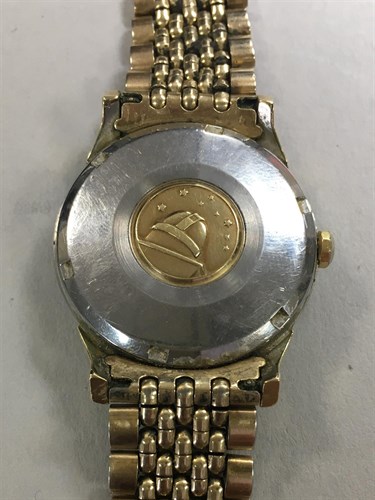 Lot 181 - Omega - A gentleman's gold plated 'Constellation' wristwatch