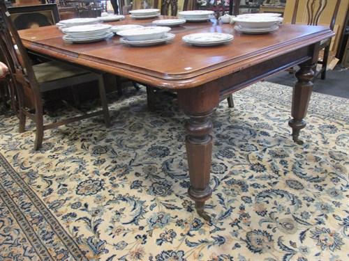 Lot 419 - A Victorian mahogany extending dining table...