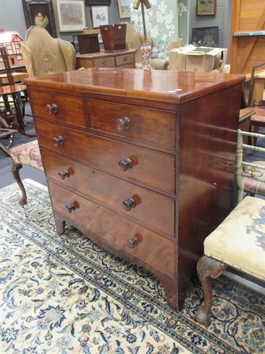 Lot 460 - A Victorian mahogany chest of drawers, 105 x...