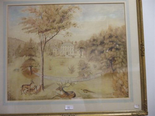 Lot 279 - English School, 19th Century, Country house...