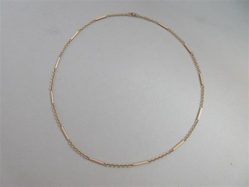 Lot 340 - A 9ct gold fancy link chain necklace