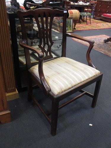 Lot 332 - A George III mahogany Hepplewhite style chair...