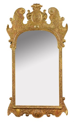 Lot 348 - A George I gilt framed mirror