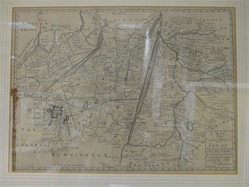 Lot 364 - Jonas Moore, 'A Plott of the Fenns', engraved...