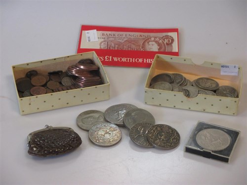 Lot 172 - A quantity of silver half crowns together with...