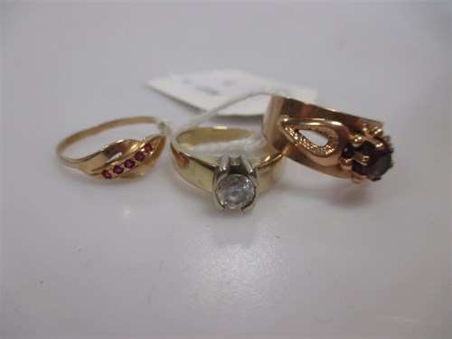 Lot 193 - A quantity of dress rings, some with Russian...