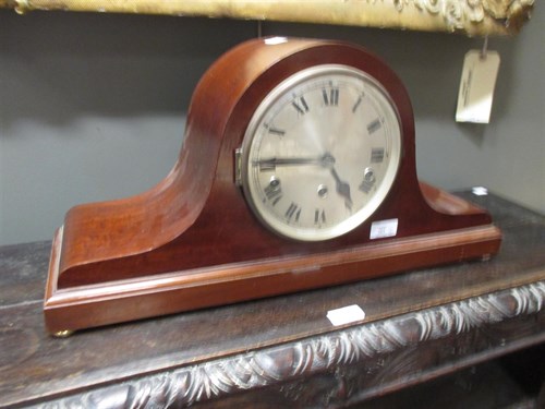Lot 385 - A Junghans oak case three train gong chiming...