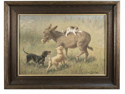 Lot 176 - Heinrich Sperling (German, 1844–1924), A cat...