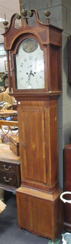 Lot 347 - An oak longcase clock with eight day movement...