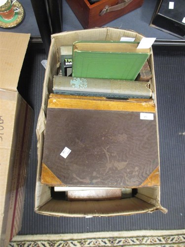 Lot 452 - A collection of miscellaneous leather bound...