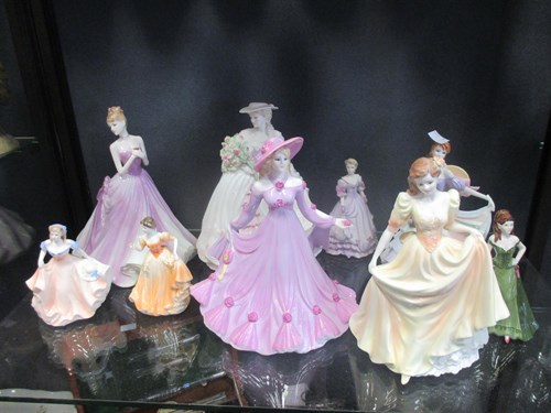 Lot 68 - A collection of Coalport ladies with some...