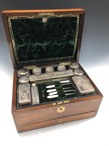 Lot 310 - A Victorian rosewood vanity box by Richard...
