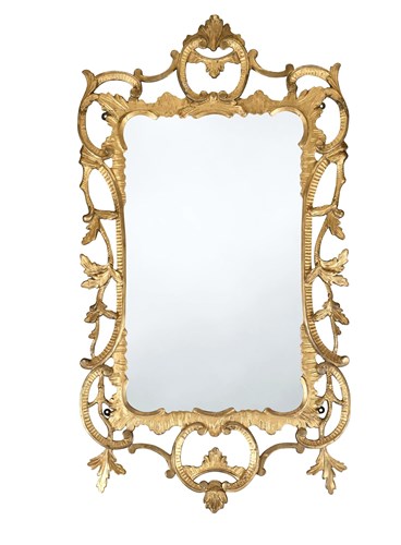 Lot 358 - A Chippendale period carved giltwood framed mirror