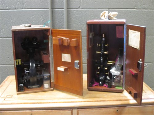 Lot 136 - W Watson & Sons, a cased microscope and...