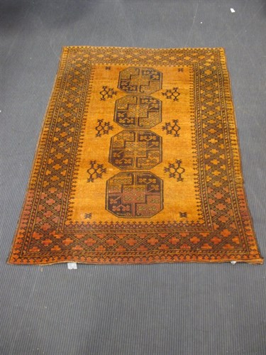 Lot 460 - A Cinnamon ground Bokhara rug, another smaller...