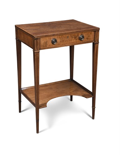Lot 367 - A Sheraton period mahogany and inlaid writing...
