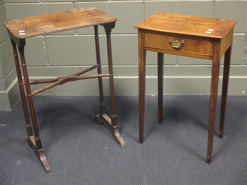 Lot 402 - A 19th century mahogany side table of small...