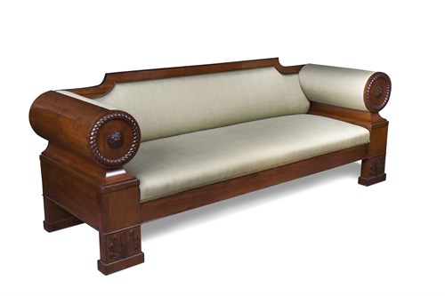 Lot 421 - A French Empire mahogany sofa
