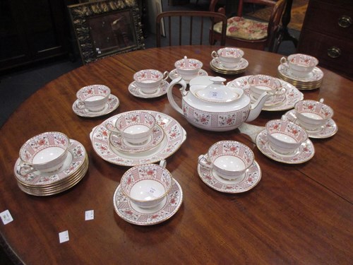 Lot 125 - A Royal Crown Derby 'Lucienne' pattern tea...