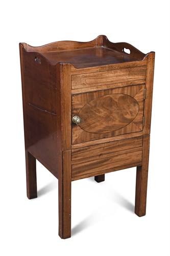 Lot 393 - An 18th century mahogany night table