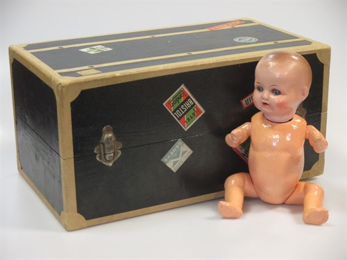 Lot 96 - A German composition doll and two period...