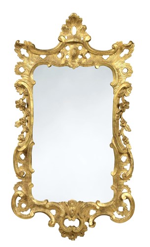 Lot 353 - A George III gilt wood framed wall mirror