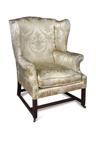 Lot 371 - A George III mahogany wing armchair