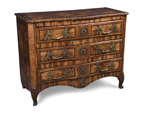 Lot 368 - An 18th century Maltese olive wood commode