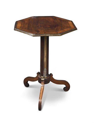 Lot 398 - A Regency rosewood octagonal top pedestal...
