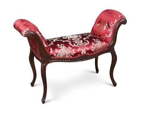Lot 440 - A George III mahogany window seat, with...