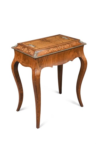 Lot 439 - A 19th century French walnut jardiniere table,...