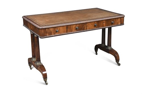Lot 383 - A late Regency mahogany library table
