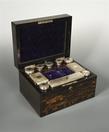 Lot 302 - A 19th century Calamander wood dressing table box