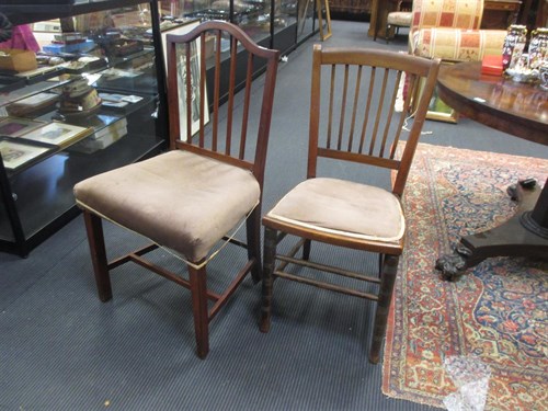Lot 328 - A pair of George IV mahogany rail back dining...