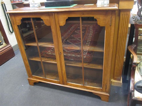Lot 331 - A late 19th century walnut bookcase 115 x 120...