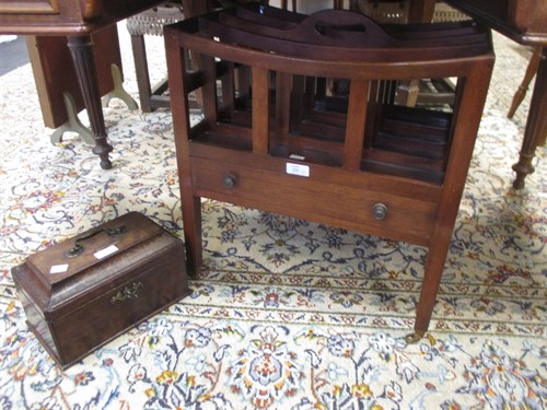 Lot 335 - A George II mahogany tea caddy and a mahogany...